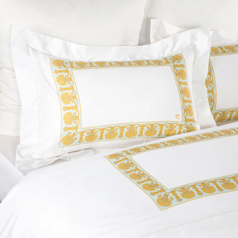 ERMO Olympia Handstich White Extra Double Sheets Set of 4 pcs. 240x270cm.