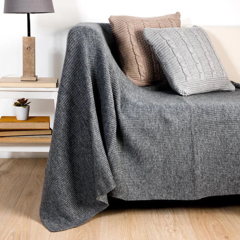 Blanket Knitted Sofa Gray 130x170cm.