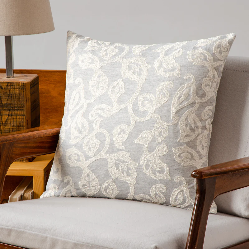 Embossed Cushion Cover Gray 50x50cm.
