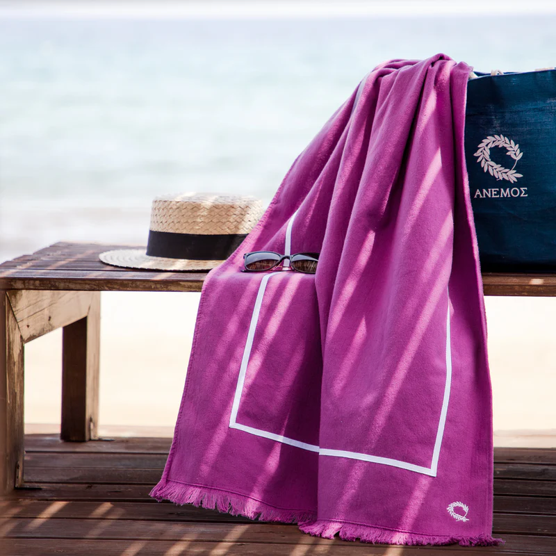 Beach Towel Pestemal Kimolos Orange 90x180cm.
