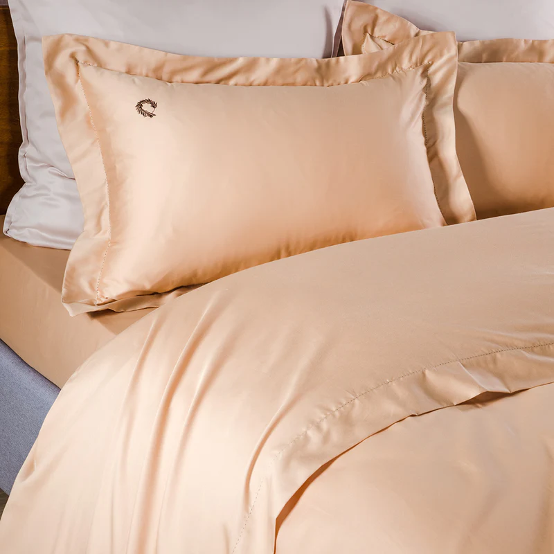 Hotel Line Extra Double Bed Sheet Set White-Navy 4 pcs.