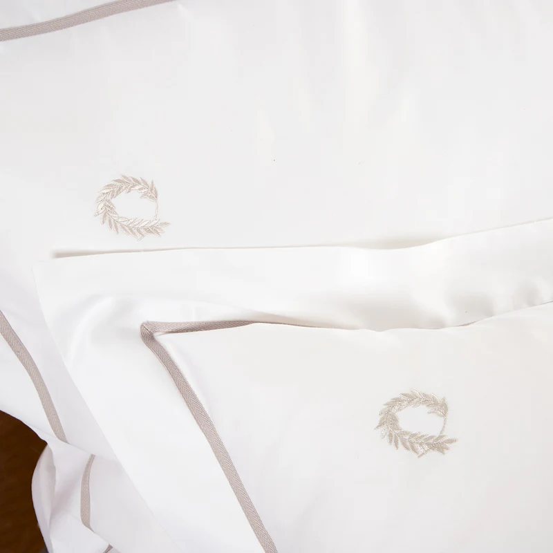 Hotel Line Oxford White-Grey Extra Double Sheet Set 4pc. 240x270cm.