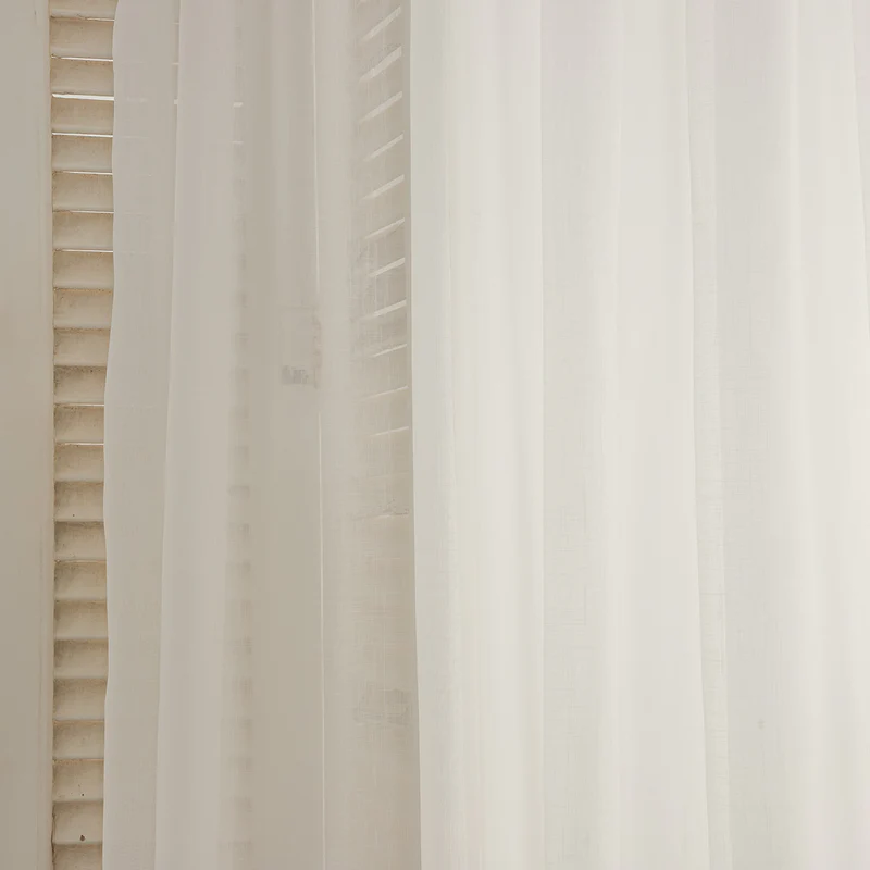Imitation Line White curtain