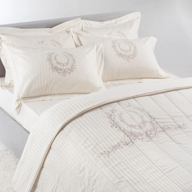 Super double INITIAL blanket without Monogram Ecru 220x240cm.