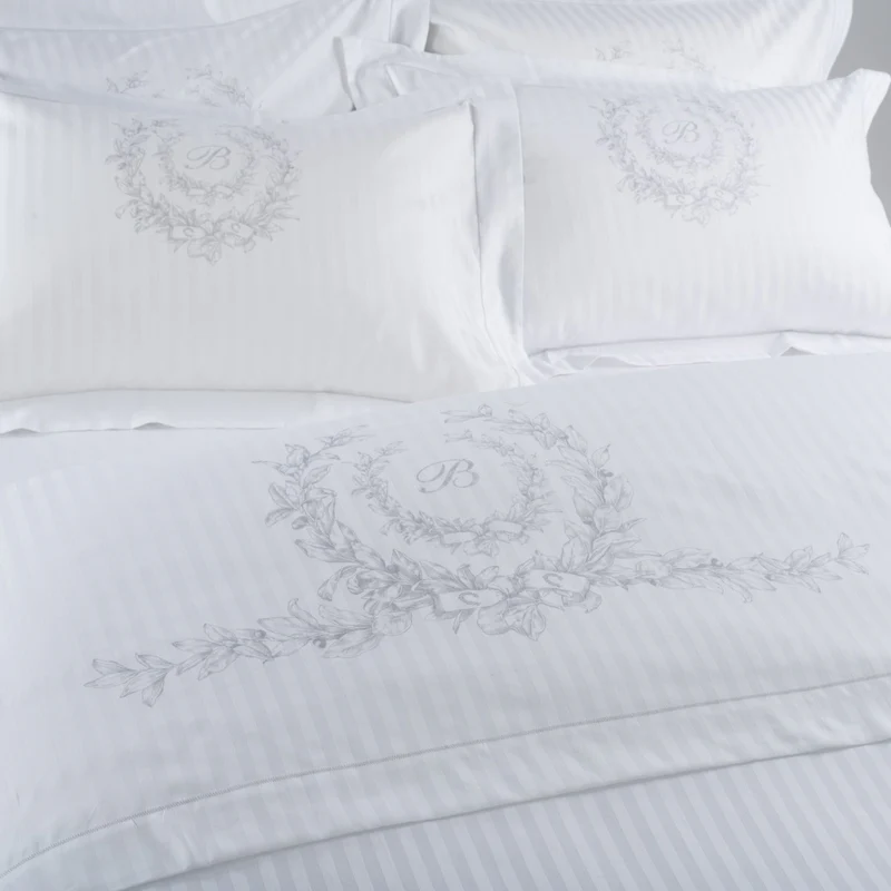 ΣΕΤ ΣΕΝΤΟΝΙΑ INITIAL KING SIZE ΜΕ ΜΟΝΟΓΡΑΜΜΑ 270Χ290 ΛΕΥΚΟ