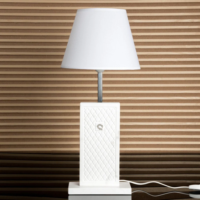Ionian White lamp 55cm.
