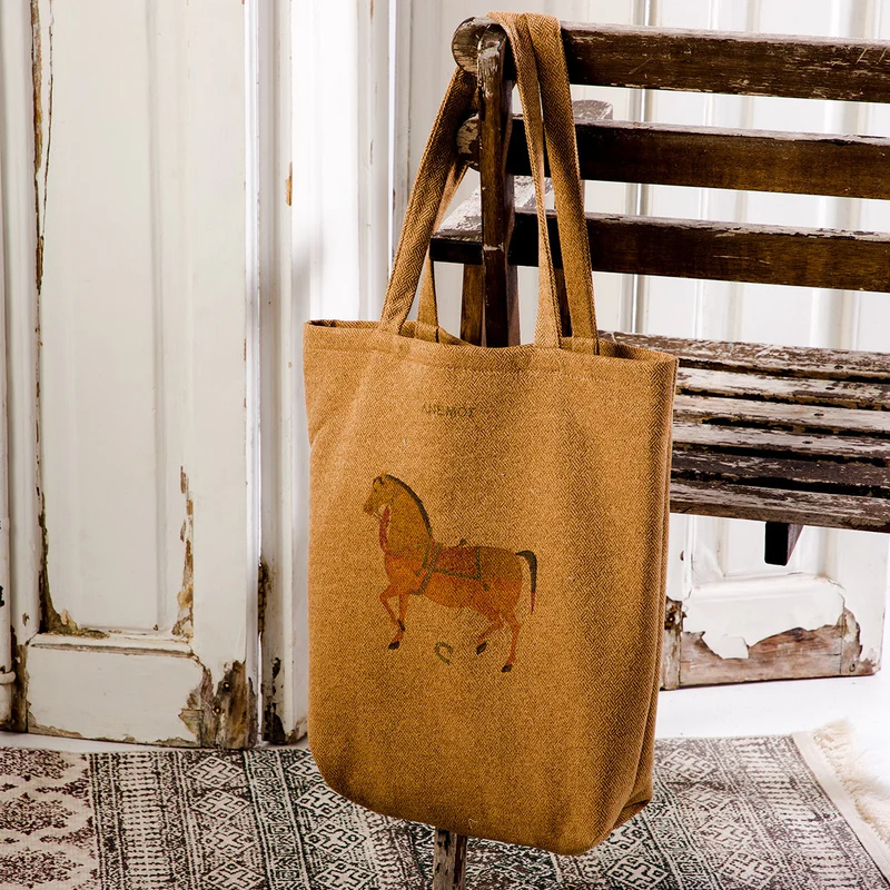 Women's Bag Iranian Horse Brown 30x42cm.