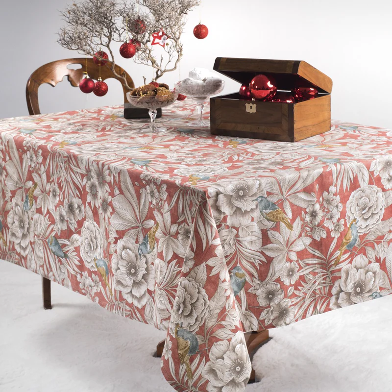 IVY TERRACOTTA TABLECLOTH