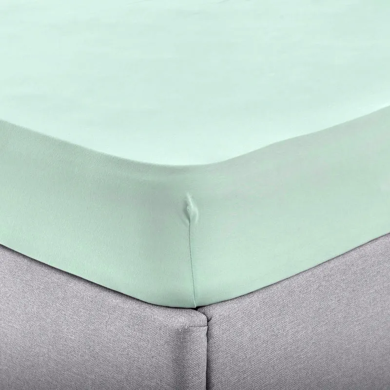 Single Jersey Sheet with Elastic Mint 100x200x30cm.