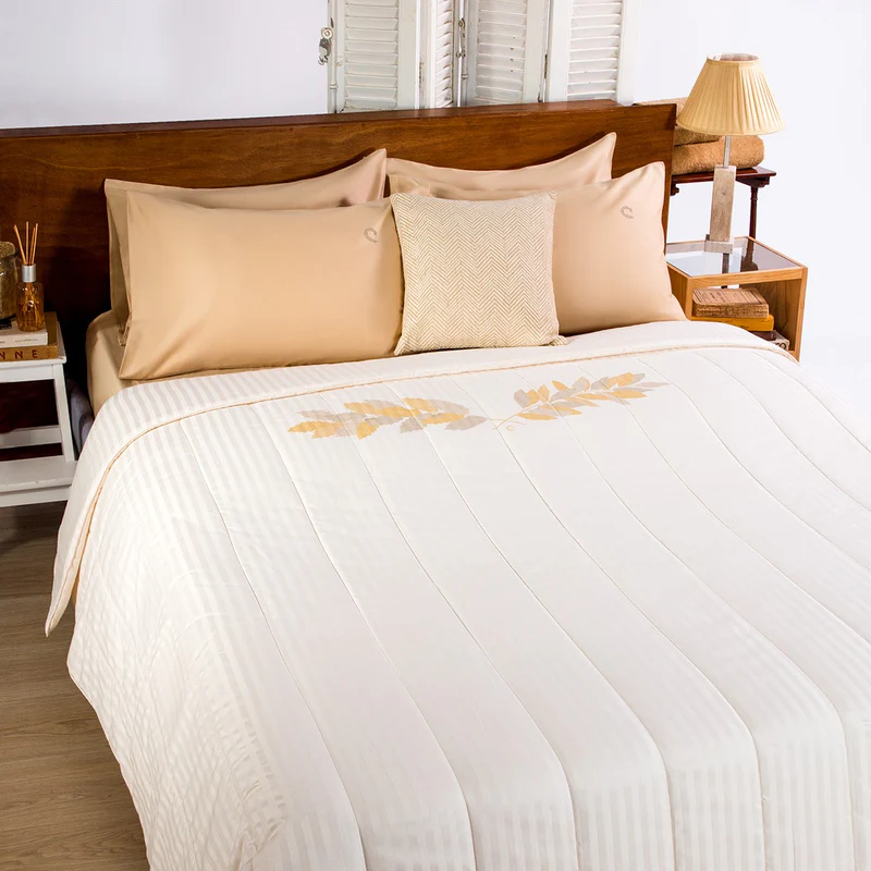 King Size Dafni FAETHON Blanket Ecru 240x260cm.