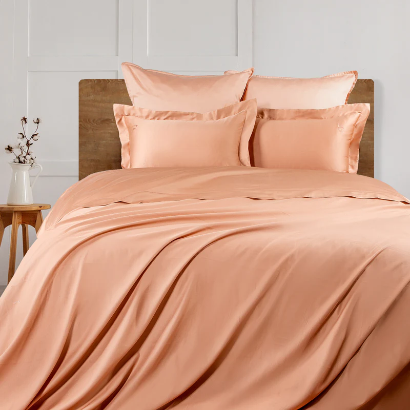 King Size Bed Sheet Set ERMO Azour Praline Set of 4 pcs. 270x290cm.