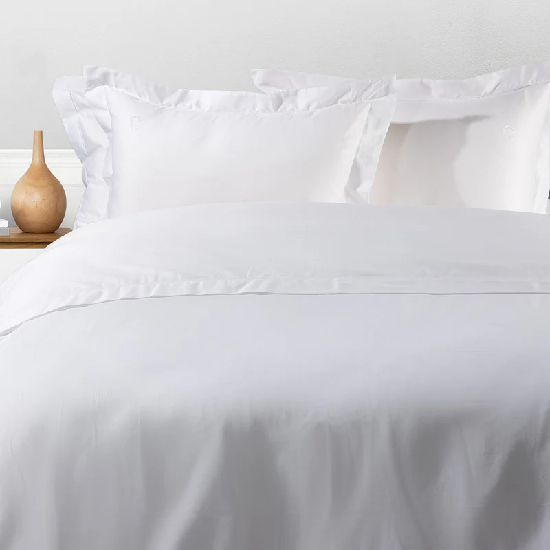 Duvet Cover Set Super Double Hotel Line Oxford White-Grey 3 pcs.