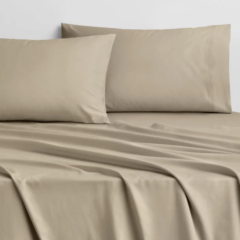King Size Sheet Monochrome Soho Sateen Mist 280x290cm.