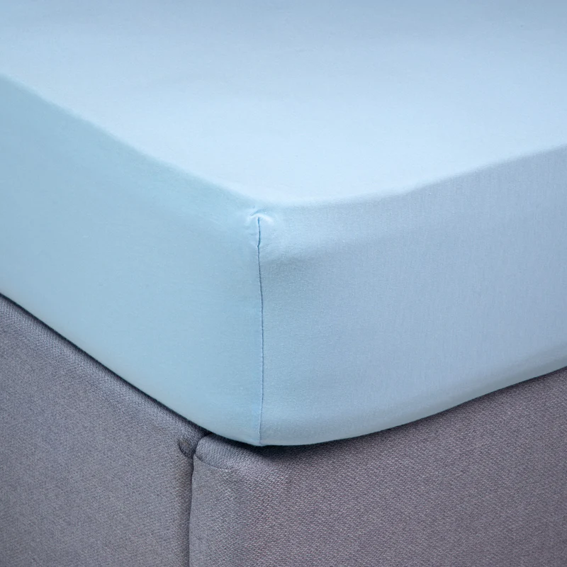Extra Double Jersey Sheet with Elastic Mint 160x200x30cm.