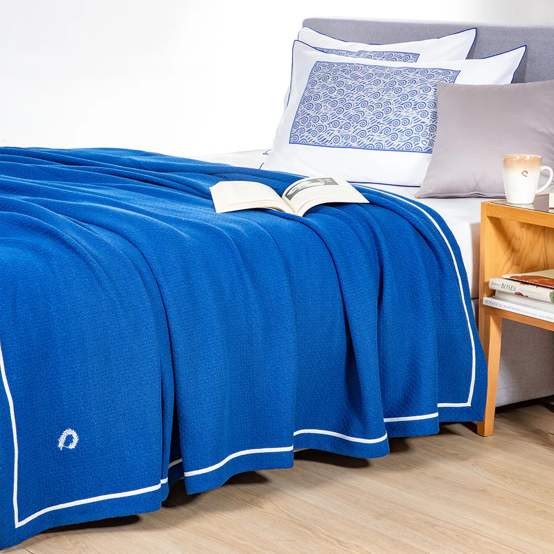 Κουβέρτα Lined Υπέρδιπλη 240x220 Blue