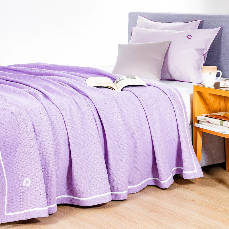 Κουβέρτα Lined Υπέρδιπλη 240x220 Lila