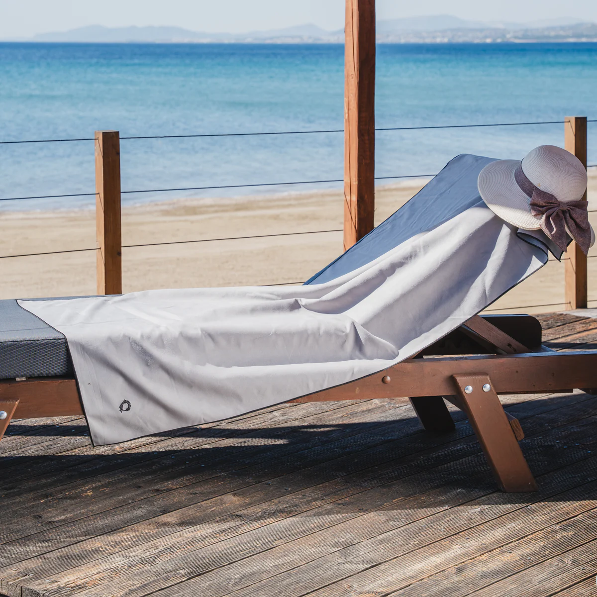 Πετσέτα Θαλάσσης Microfiber Grey 80x160