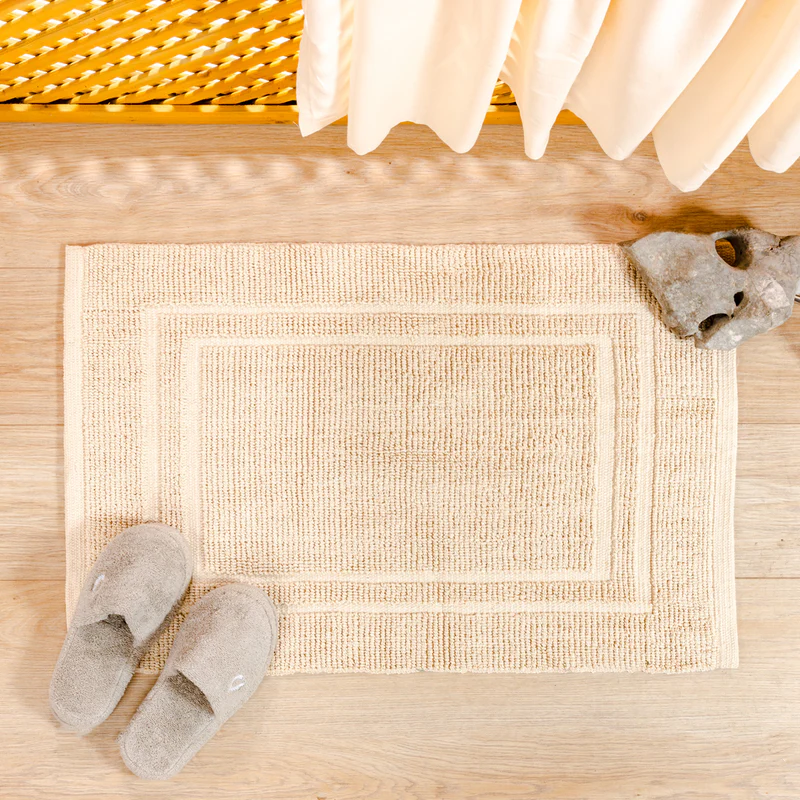 Natural Frame Handloom Bath Mat 50x80cm.
