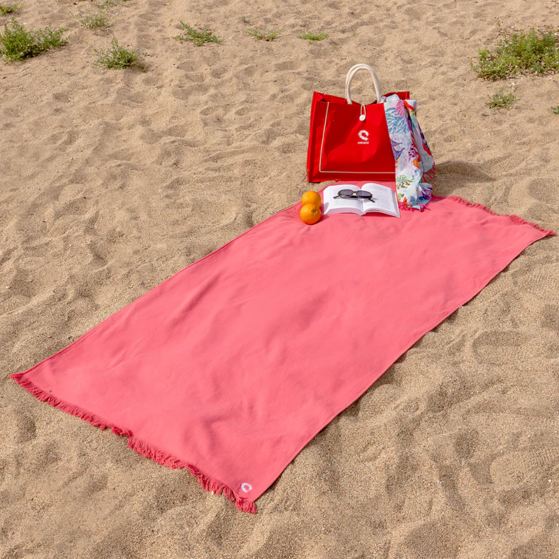 Beach Towel Pestemal Kimolos Coral 90x180cm.