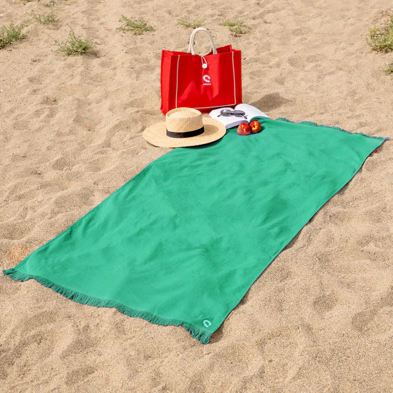 Beach Towel Pestemal Kimolos Green 90x180cm.