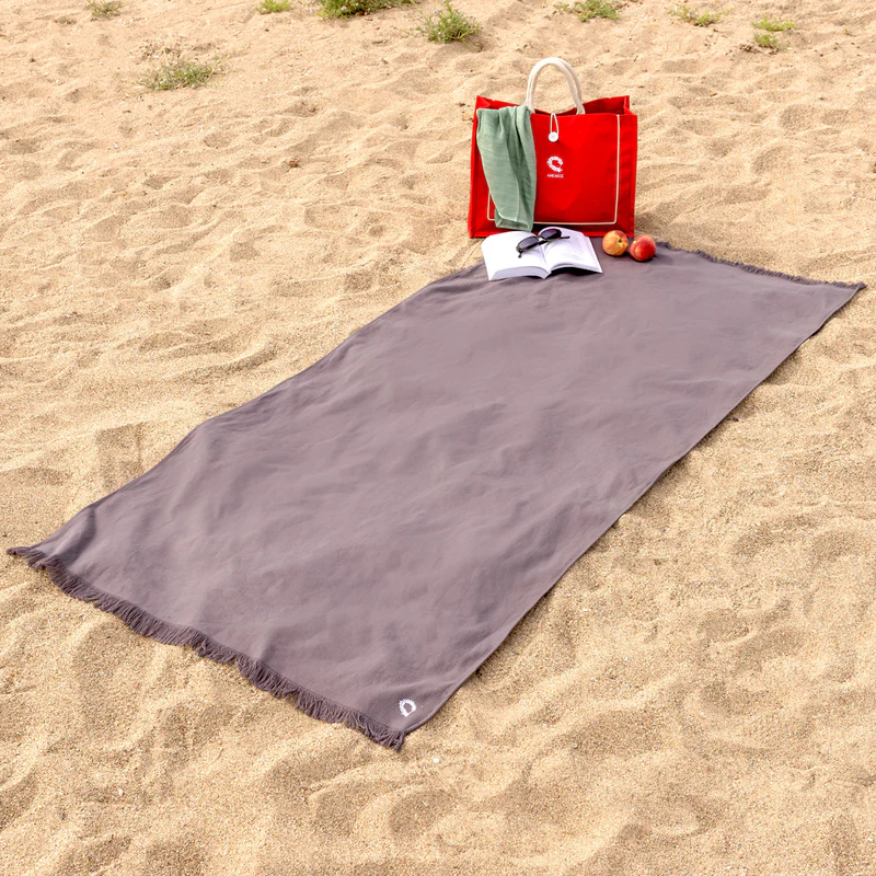 Beach Towel Pestemal Kimolos Gray 90x180cm.
