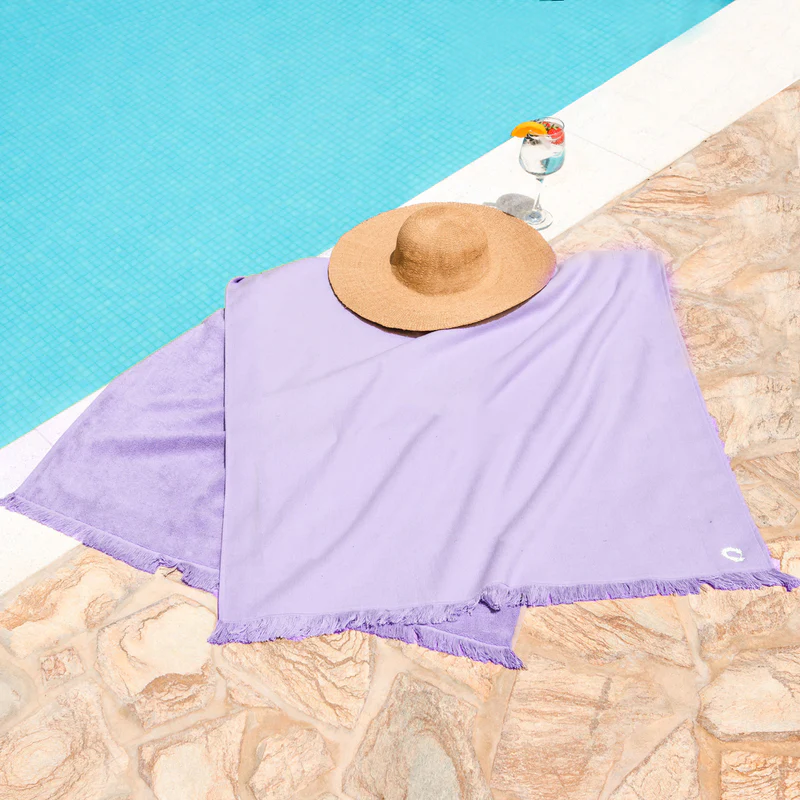 Beach Towel Pestemal Kimolos Lilac 90x180cm.