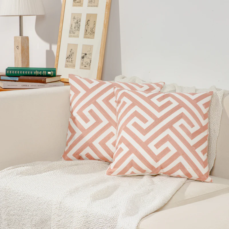 Decorative Pillow Stripe Pink 45x45cm.