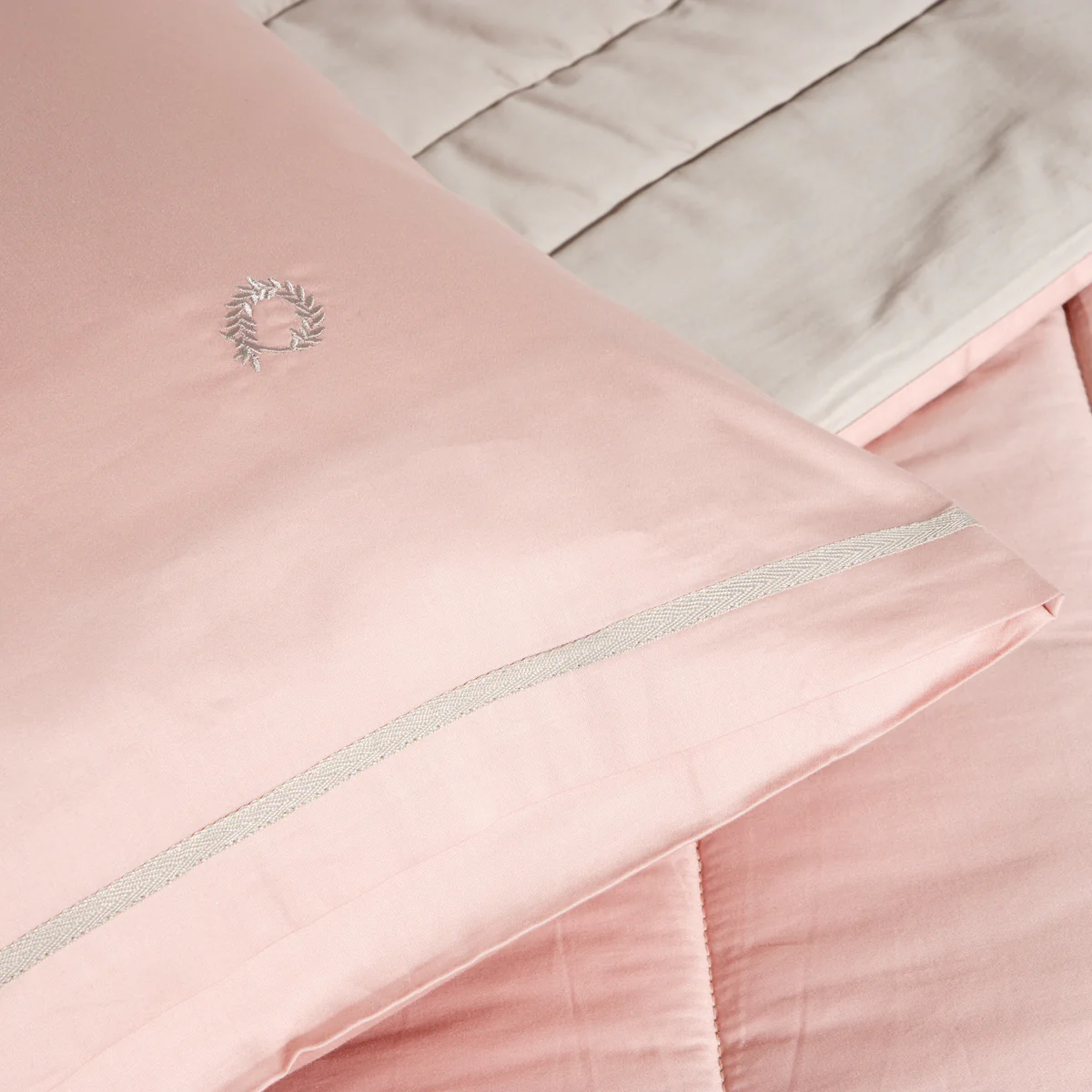 Σετ Κουβερλί Μονό Pink - Sand "Silk Finish" 160x220