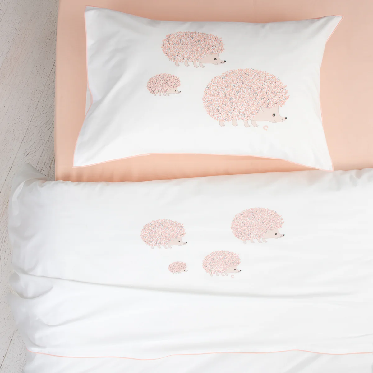 Σετ Σεντόνια Μονά Satin Σκατζόχοιρος 170x270 Ροζ - Scallop Shell