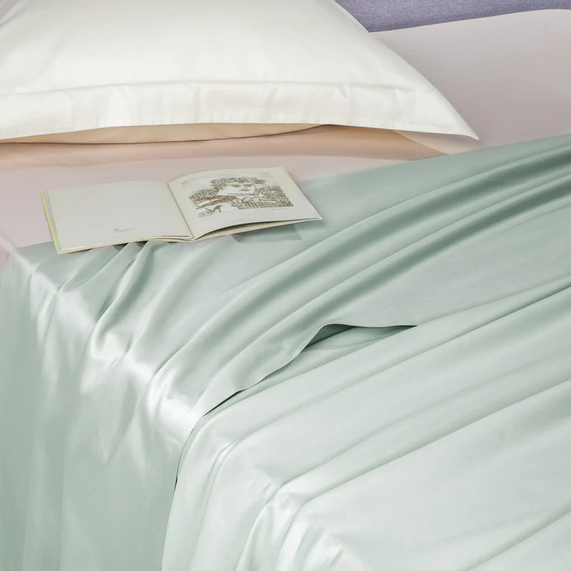 King Size Sheet Monochrome Soho Sateen Mist 280x280cm.
