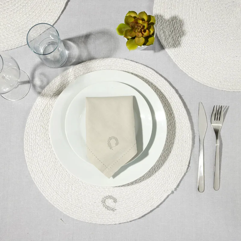Sous Plat Jute White