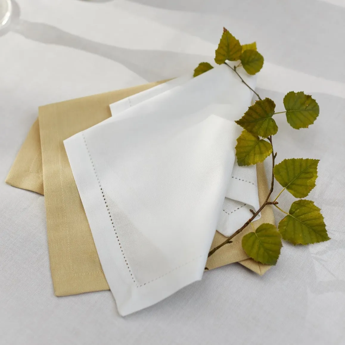 Πετσέτα Φαγητού White με Αζούρ 45x45εκ.