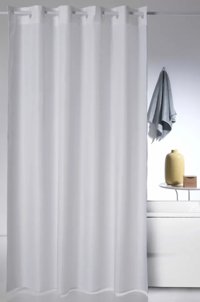 White Magica Bathroom Curtain 180x200cm.