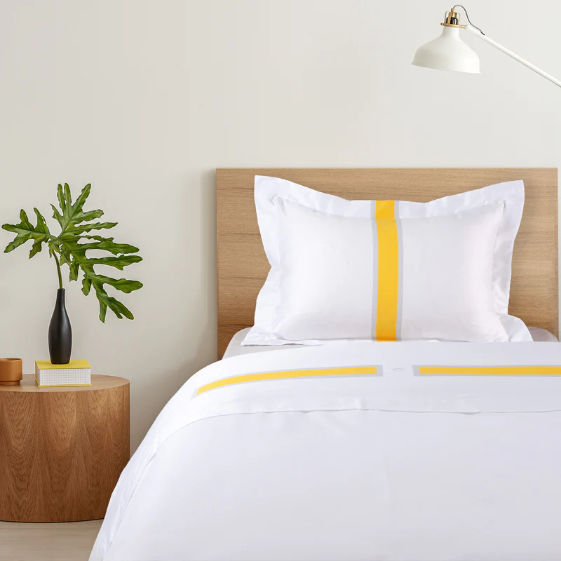 Athens Single Sheet Set Yellow Line Set 3 pcs. 170x270cm.