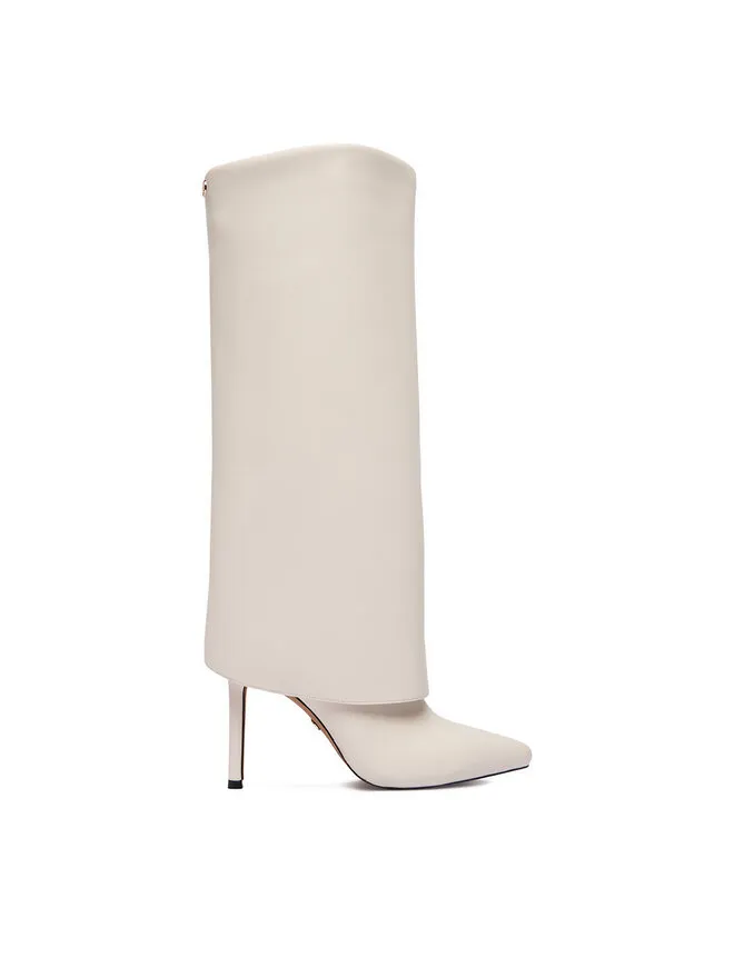 Μπότες · Εκρού · 10 cm