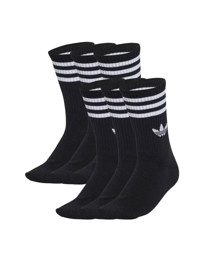 Σετ 6 ζευγάρια ψηλές κάλτσες unisex · Μαύρο