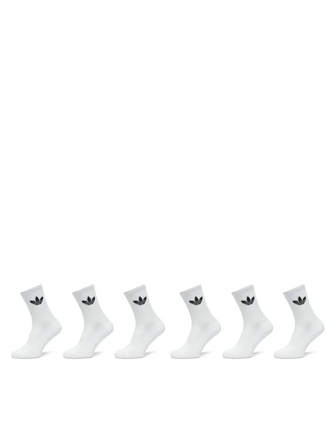 Σετ 6 ζευγάρια ψηλές κάλτσες unisex · Λευκό