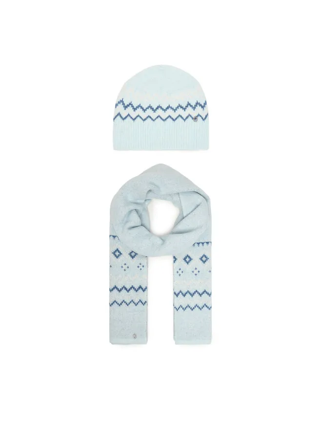 Σετ Κασκόλ και Σκούφος · Μπλε