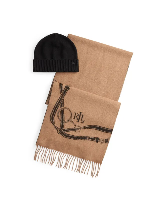 Σετ Κασκόλ και Σκούφος · Μπεζ