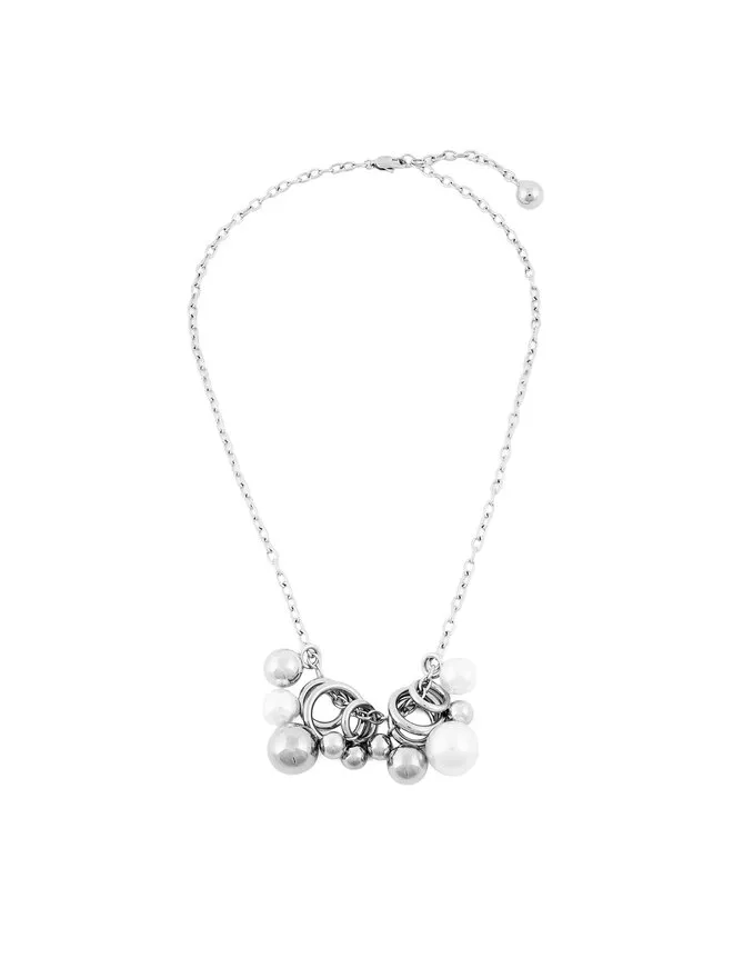 Κολιέ · Ασημί · Μέταλλο, Ρητίνη κοσμήματος