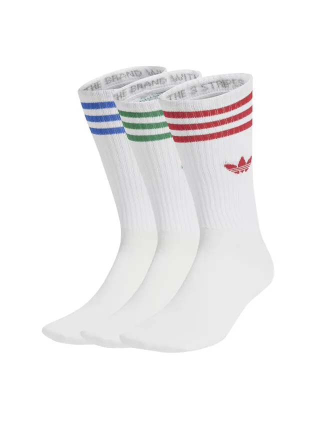adidas Σετ 3 ζευγάρια ψηλές κάλτσες unisex · Λευκό