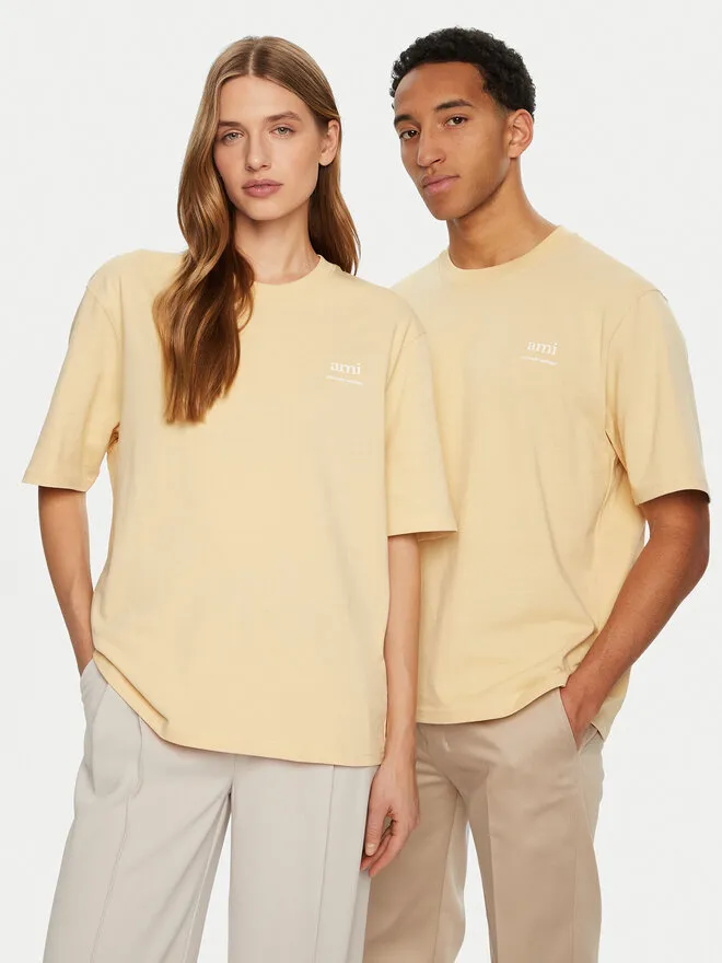 AMI PARIS T-Shirt · Εκρού