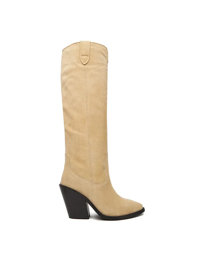 Καουμπόικες Μπότες & Μποτάκια · Μπεζ · 9 cm