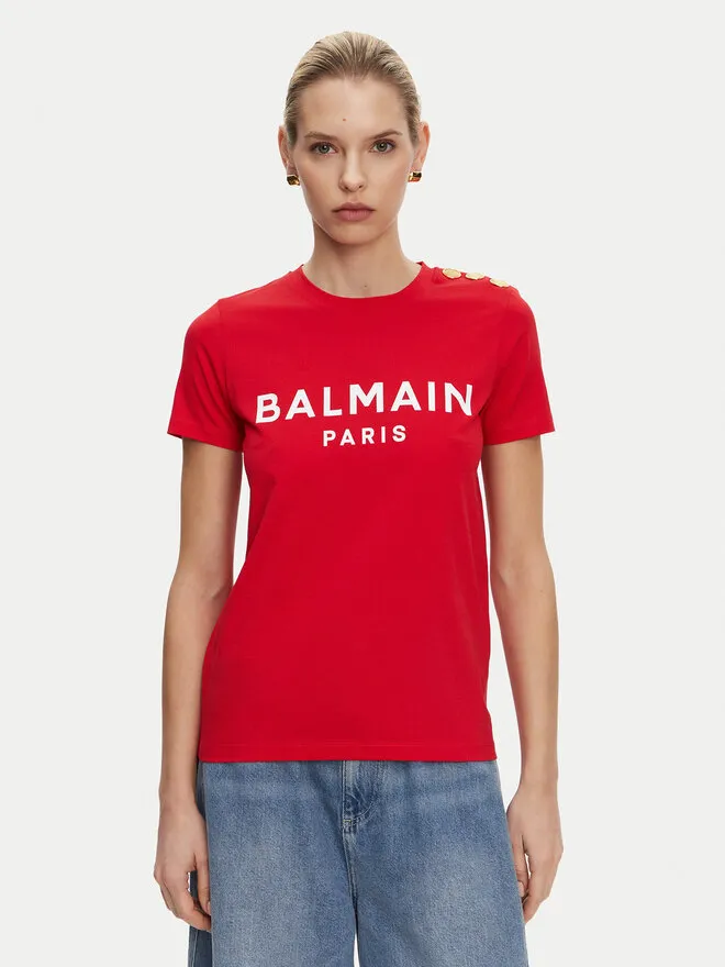 Balmain T-Shirt · Κόκκινο
