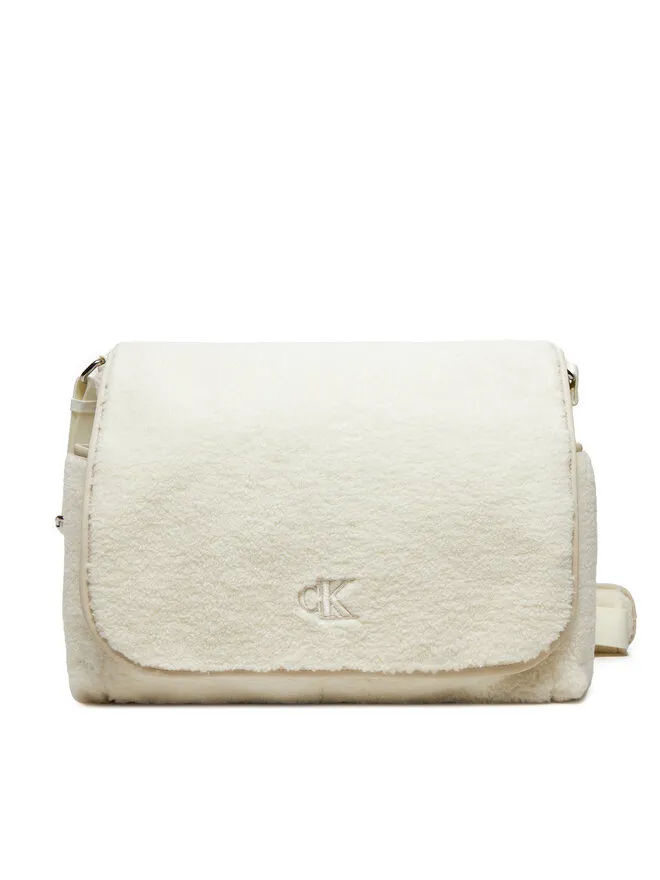 Calvin Klein Jeans Τσάντα αλλαξιέρα Teddy Messenger IU0IU00660 Εκρού
