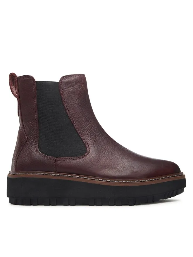 Clarks Μποτάκια με λάστιχο · Μπορντό