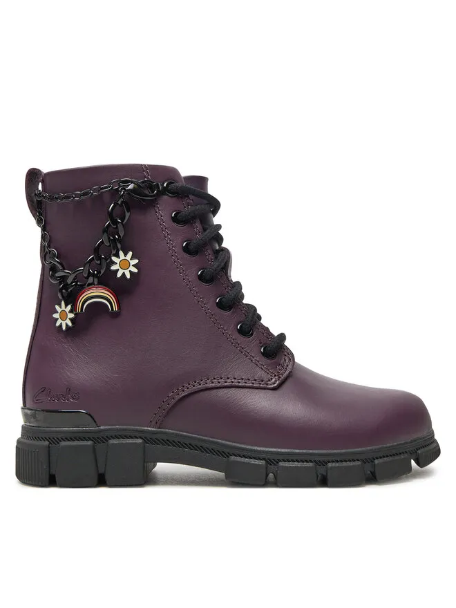 Clarks Μπότες · Μωβ