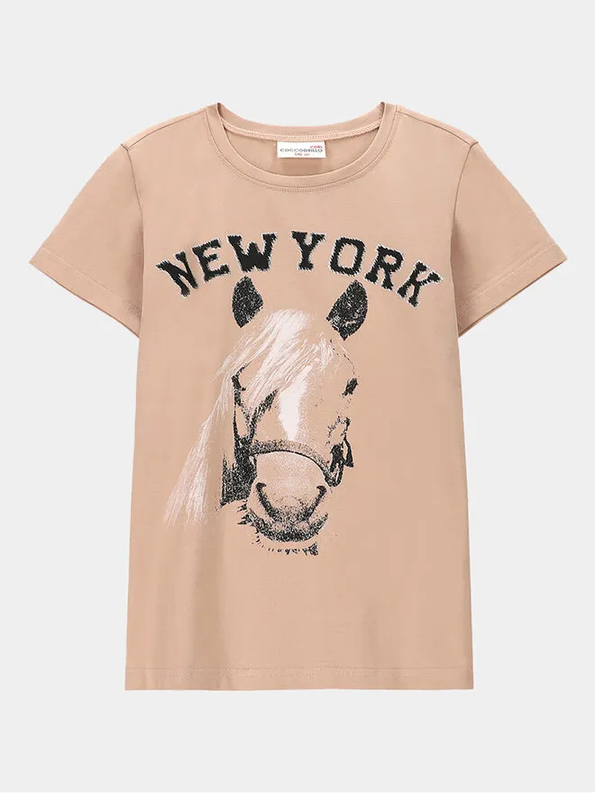 Coccodrillo T-Shirt · Μπεζ