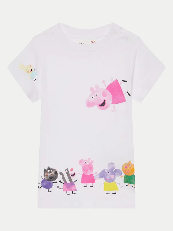 Coccodrillo T-Shirt · Πέππα το γουρουνάκι · Λευκό
