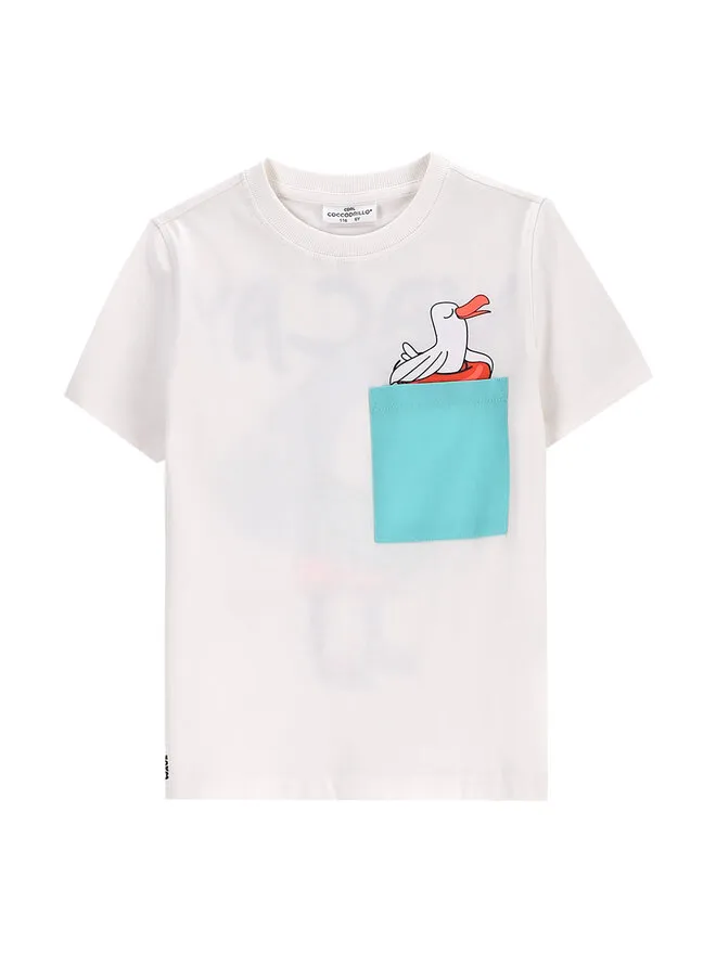 Coccodrillo T-Shirt · Εκρού